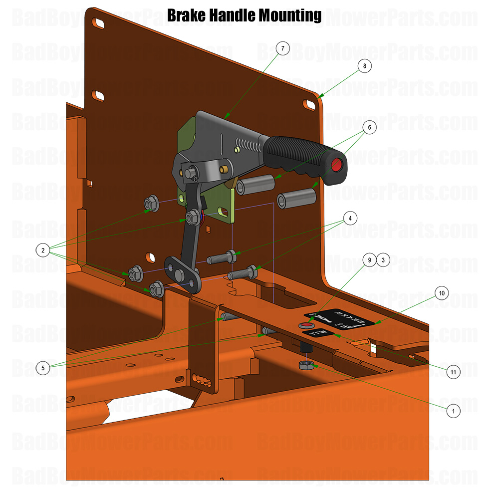 2025 Rogue - Brake Handle Mounting